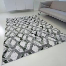 Modern covor, ZARIF 9960 gri-verde 80x150cm