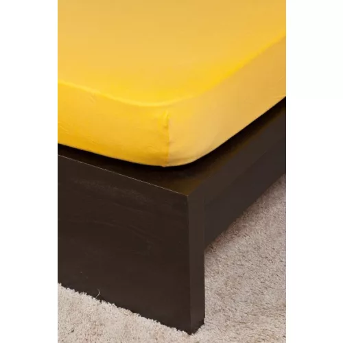 Jersey cearceaf saltea copii 70x140cm galben