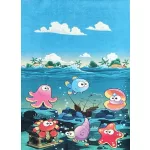 Ber Porte 8035 albastru 120x180cm- covor copii subtire