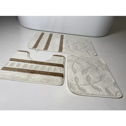 Covorase de baie 3 set -crem kis leveles