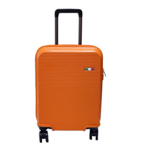 Herm valiză mijlocie, carcasă rigidă  portocalie , Înălțime: 5cm roți+ 55cm Lățime: 37cm Adâncime: 25cm-