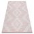 Magazin 21. Covor împletit din sisal boho MOROC diamond 22312 franjuri - lână pe două niveluri roz / crem, covor reciclat 136x190 cm