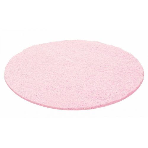 Magazin 2. Covor shaggy circular, culoare uni, roz, 120 cm, Ay. life 1500