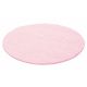 Magazin 2. Covor shaggy circular, culoare uni, roz, 120 cm, Ay. life 1500
