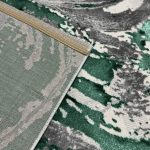  Covor modern Den Sunset 1115 Alb-Verde 60x110cm