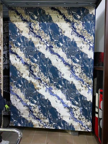Athén 7125 covor modern albastru- crem 60set=60x220cm+2buc.x60x110cm 