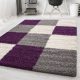 Ay life 1501 violet 200x290cm - în carouri shaggy covor