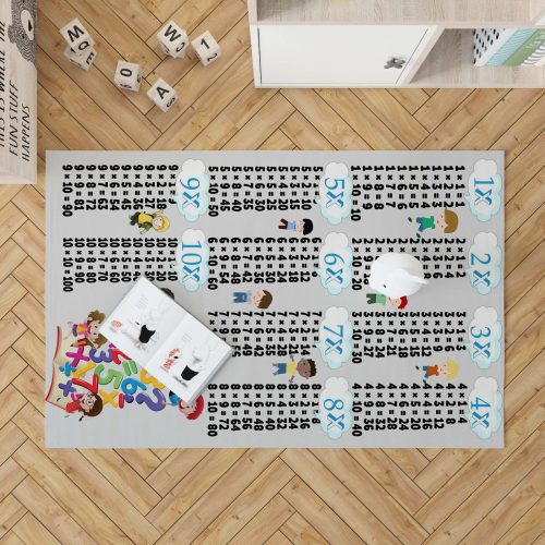 Cute covor copii cu tabla înmulțirii 80x150cm nou