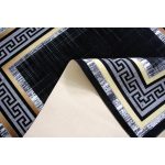 Ber Porte 2228 aur-negru 60x100cm- covor modern subtire