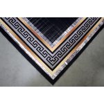 Ber Porte 2228 aur-negru 60x100cm- covor modern subtire