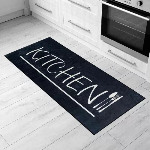 MY. SIL Covor de bucătărie 57x197cm-negru kitchen