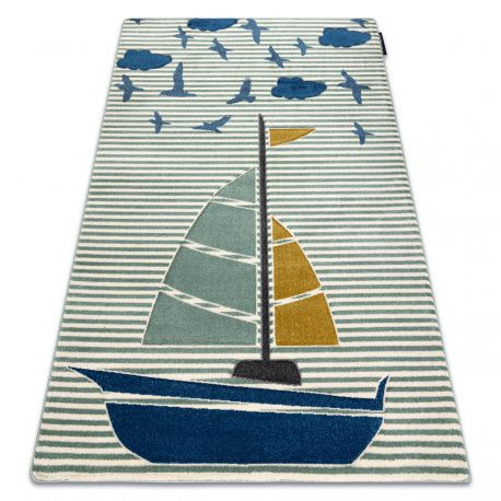 Magazin 17. PETIT covor  SAIL barcá, verde 120x170 cm