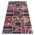  Magazin 16. ANDRE 2305 covor lavabil patchwork oriental antiderapant - visiniu / maro 160x220 cm