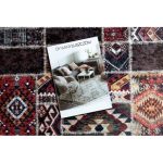  Magazin 16. ANDRE 2305 covor lavabil patchwork oriental antiderapant - visiniu / maro 160x220 cm