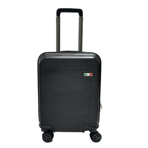 Herm  valiză mijlocie cu carcasă rigidă ,  neagră , Înălțime: 5cm roți+ 55cm Lățime: 37cm Adâncime: 25cm-