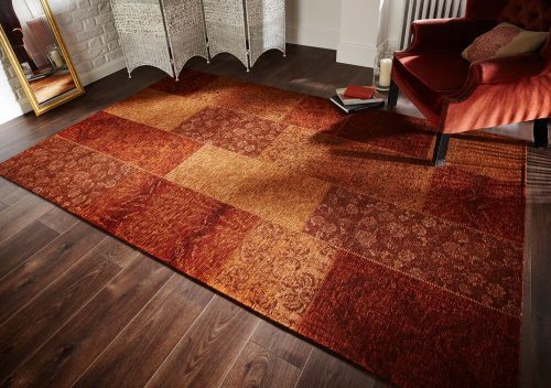 Magazin 16. FL. PATCHWORK CHENILLE TERRACOTTA 155X230 covor