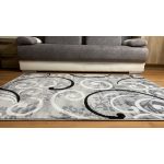  Magazin 7. Covor modern, gri platină 1181 60 seturi = 60x220cm + 2 buc x 60x110cm