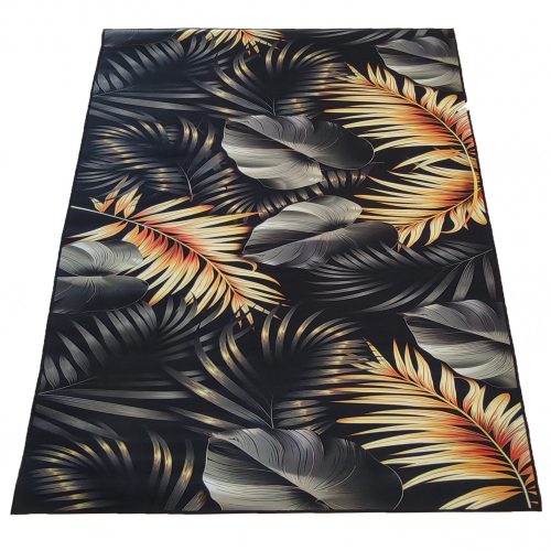  Magazin 21. Covor Dywan NEGRU și AUR N 06 80 x 150 cm