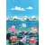 Ber Porte 8035 albastru 160x220cm- covor copii subtire