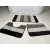 Covorase de baie 3 set - negru floare