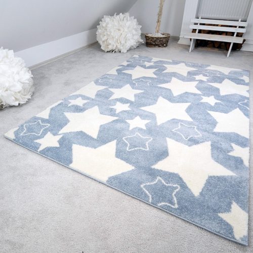 MagazinT2. covor copii OFERTÁ, EPERKE 133x190cm sky covor albastru cu stele mari