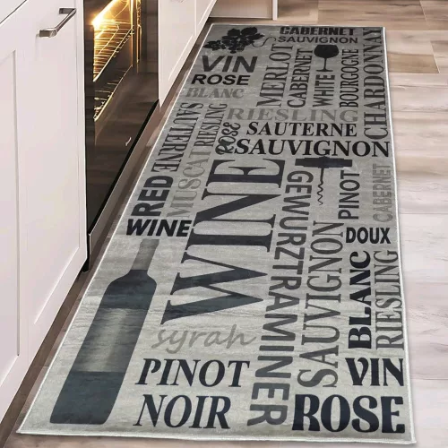 MY. SIL Covor de bucătărie 57x197cm-wine oliva