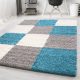  Magazin 1. Ay. life 1501 turcoaz 80x150cm - covor shaggy în carouri