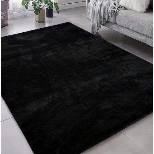  Covor moale Den Olívia Black 80x150cm - cauciuc pe spate