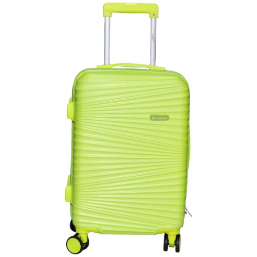  valiză zigZag verde neon cu pereți duri 55cm x 36cm x 21cm - valiză mică