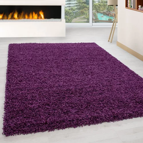 Ay life 1500 violet 120x170cm monocolor shaggy covor
