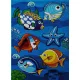 Ber Smart 120X180Cm 22308 COVOR COPII albastru cu PEȘTISORI