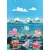 Ber Porte 8035 albastru 160x220cm- covor copii subtire