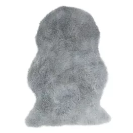 ASY Auckland Luxury Faux Sheepskin 140x200cm Silver covor