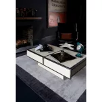ASY Blade Border Rug 160x230cm Charcoal Silver 04 covor