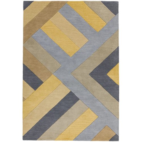 ASY Reef Rug 160x230cm RF02 Big Zig Ochre Grey covor