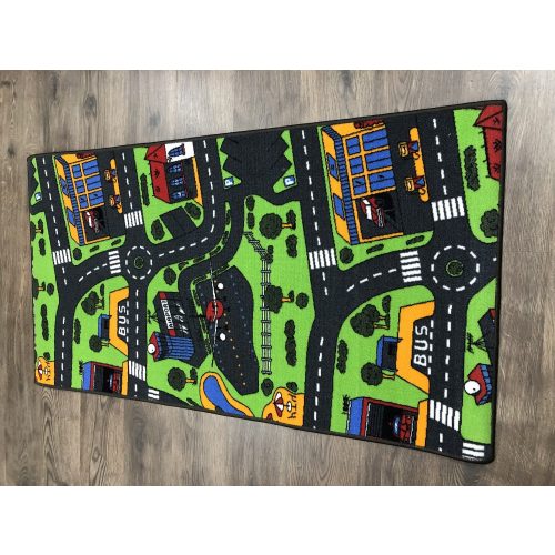 Magazin14. Covor copii cu autostrăzi 120x170Cm