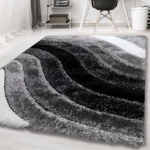 Luxos SHAGGY SHAGGY covor, Elvira 1136 gri 60set=60x220+2bucx60x110cm