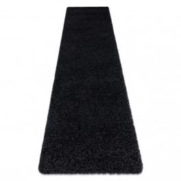 Covor, Traversa SOFFI shaggy 5cm negru - 80x300 cm