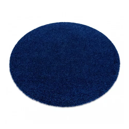 Covor SOFFI Cerc, shaggy 5cm albastru închis 160 cm