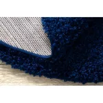 Covor SOFFI Cerc, shaggy 5cm albastru închis 120 cm