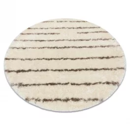 Covor FLUFFY 2371 Cerc, shaggy - crem / bej 160 cm