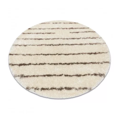 Covor FLUFFY 2371 Cerc, shaggy - crem / bej 160 cm