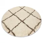Covor FLUFFY 2373 Cerc, shaggy - crem / bej 160 cm