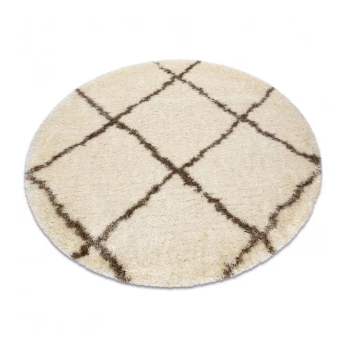 Covor FLUFFY 2373 Cerc, shaggy - crem / bej 160 cm