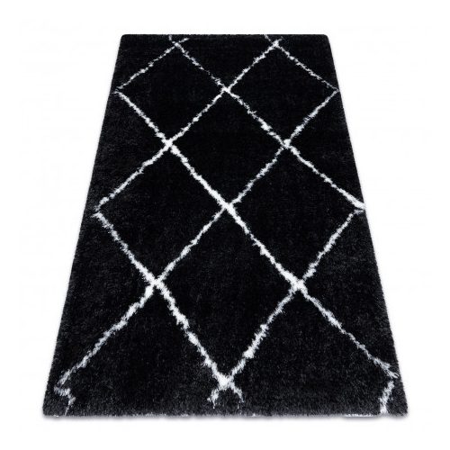 Covor FLUFFY 2373 shaggy - antracit / alb 80x150 cm