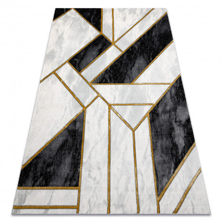 Covor EMERALD 1015 elegant, marmură - Figuri geometrice, negru / auriu 240x330 cm