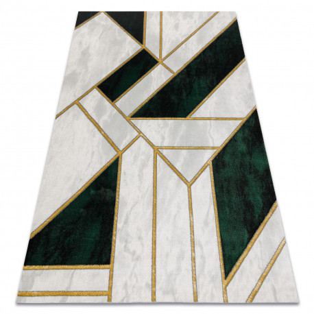 Covor EMERALD 1015 elegant, marmură - Figuri geometrice,verde / auriu 240x330 cm