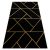 Covor EMERALD 1012 elegant, Figuri geometrice, negru / auriu 200x290 cm