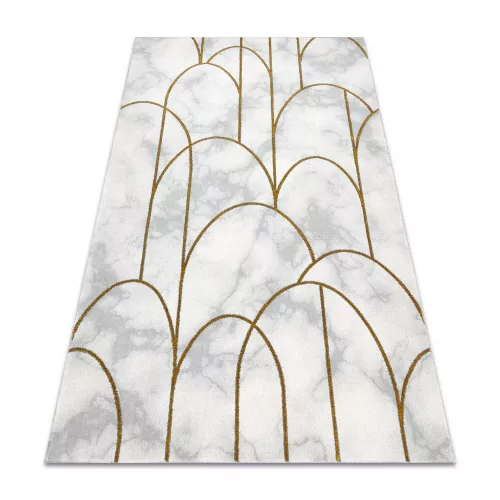 Covor EMERALD 1016 elegant, art deco, marmură - crem / auriu 200x290 cm
