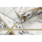 Covor EMERALD 1020 elegant, marmură - Triunghi, negru / auriu 200x290 cm